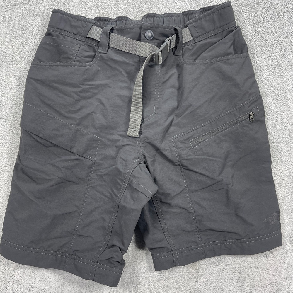 The North Face Paramount Pro Cargo Shorts Mens Small Gray Water Repellent Hiking
